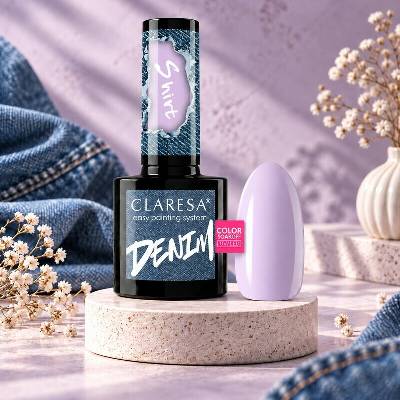 CLARESA Gél lak Denim Shirt 5 g pastelovo fialový
