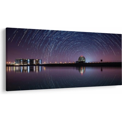 Obraz nočnej oblohy s hviezdami, jednodielne 250x125 cm