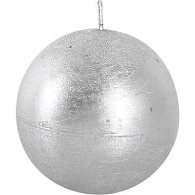 Provence Rustikálna guľa strieborná 8 cm