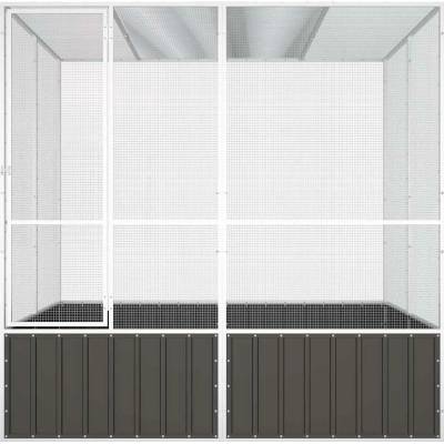 vidaXL klec pozink 213,5 x 217,5 x 211,5 cm