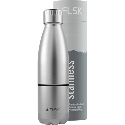 FLSK termoláhev 2v1 s integrovaným termohrnkem 750 ml nerez