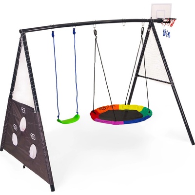 ECOTOYS Záhradné ihrisko 4v1 hojdačka s bocianím hniezdom 100 cm