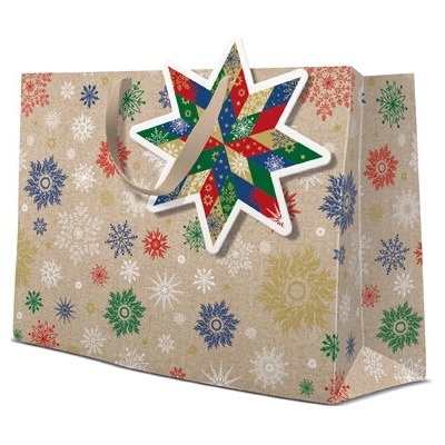 Darčeková taška PAW Fornir Star, horizontal - 33,5x26,5x13 cm