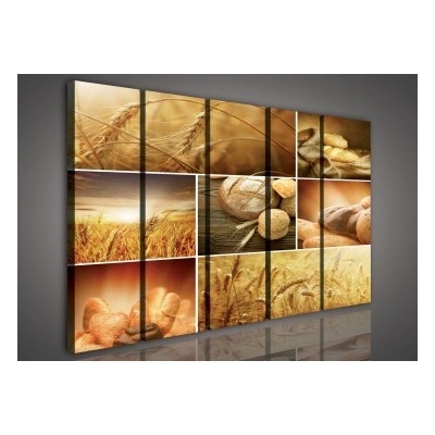 Obraz na plátne viacdielny - OB3359 - Mozaika pečivo 150cm x 100cm - S9