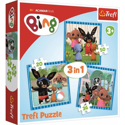 TREFL Bing: Zábava s přáteli 3v1 20,36,50 dílků