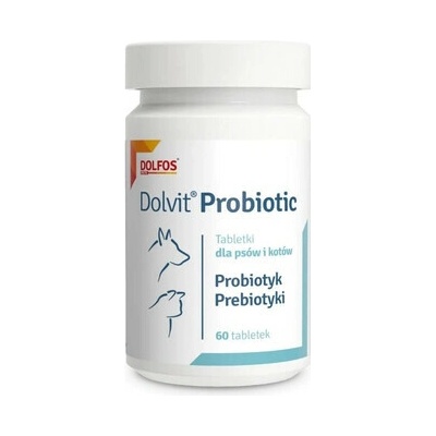 Dolfos Dolvit probioticky traviaci pripravok pre psov a macky 60 tabliet
