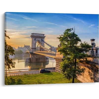Obraz - Most cez rieku, Budapešť, Maďarsko, jednodielne 70x50 cm