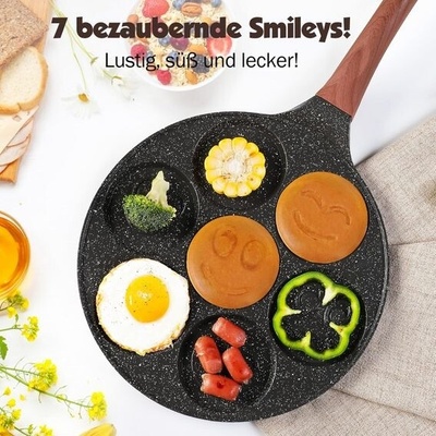 Dětská palačinková forma YASHE s úsměvem 7dírková nepřilnavá palačinková forma mini palačinkový