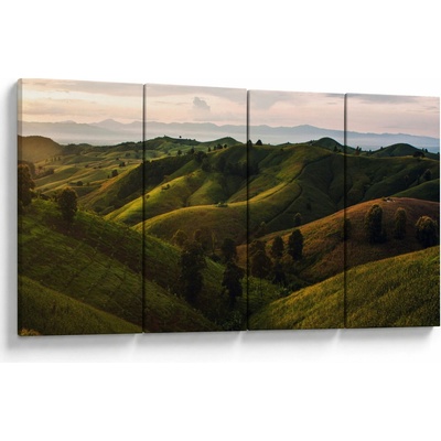 Obraz - Výhled na thajské kopečky, Čtyřdílný 160x80 cm