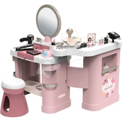 Smoby Kosmetický stolek s elektronickým fénem My Beauty Center 3v1 kadeřnictví a kosmetika s nehtovým studiem 26 doplňků
