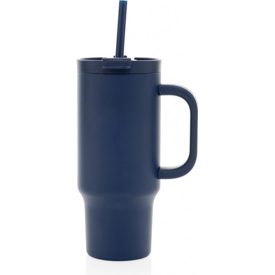 XD Design nerez termohrnek s brčkem 480 ml modrý