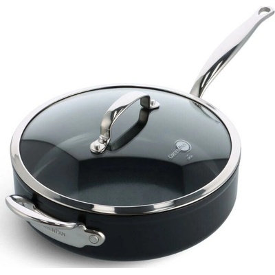 GreenPan BARCELONA PRO pánev 28 cm s poklicí a pomocnou rukojetí, černá CC005328-001