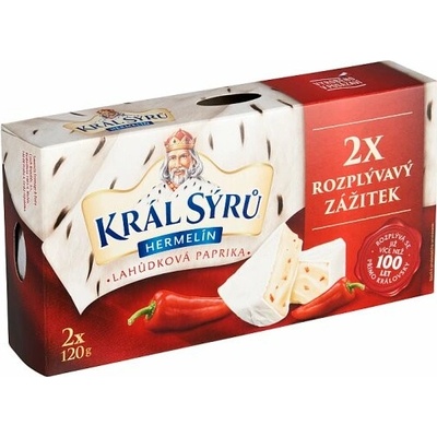 Král Sýrů Hermelín Lahůdková paprika 2 x 120 g