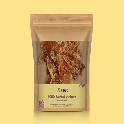 Čumák 100% kuřecí stripsy sušené 100 g