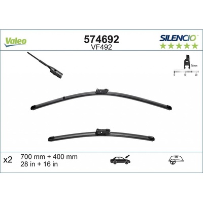 Valeo Silencio Flat Blade set 700+400 mm VA 574692