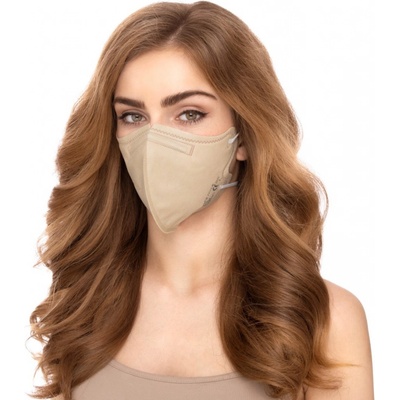Pardam Nanovlákenný respirátor FFP2 BreaSAFE Béžový L bez ventilku 5 ks