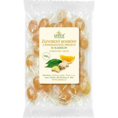 Grešík Zázvorové bonbóny s pomerančem 100 g