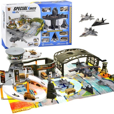 JOKO Vojenská základna Special Forces s letadly a vozidly