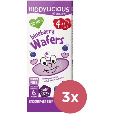 Kiddylicious Oplátky čučoriedkové mini 4 x 4 g