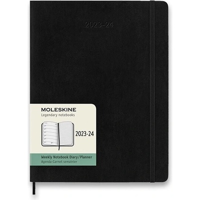 Moleskine B5 týdenní 2023-24 černý