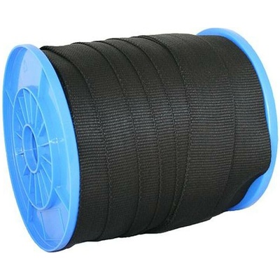 Popruh upínací Strend Pro WR50, 25 mm, čierny, návin 70 m, PP, max. 190 kg