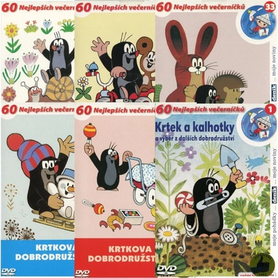 Krtkova dobrodružství 1-5 + Krtek a kalhotky pošetka DVD – Hledejceny.cz