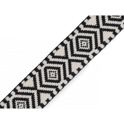 Oboustranný popruh šíře 38 mm Varianta: 4 černá