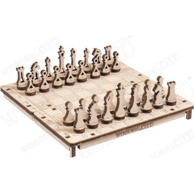 WOODEN CITY 3D puzzle hra Šachy a Dáma 2v1 142761