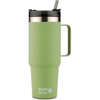 Nava Greece Tumbler We care s rukojetí 900 ml green