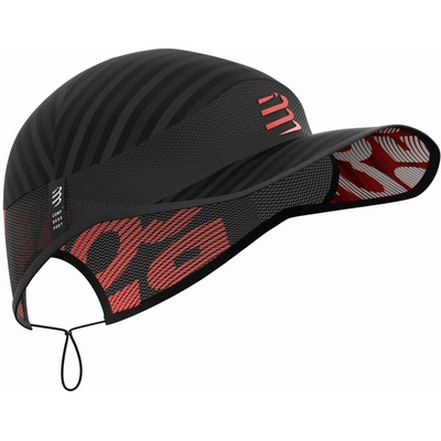 Bežecká Compressport PRO RACING CAP čiernasiváčervená
