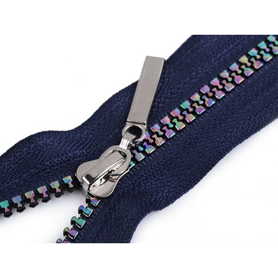 Duhový kostěný zip šíře 5 mm délka 60 cm 330 modrá tmavá