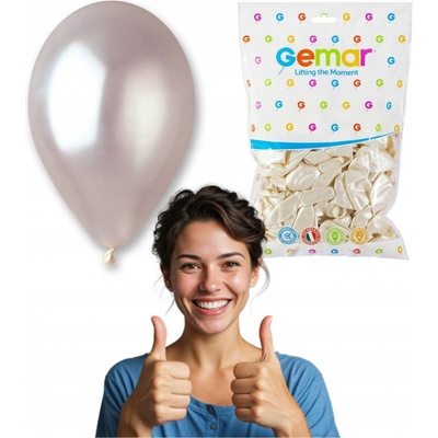 Gemar Balónky metalické stříbrné 30cm