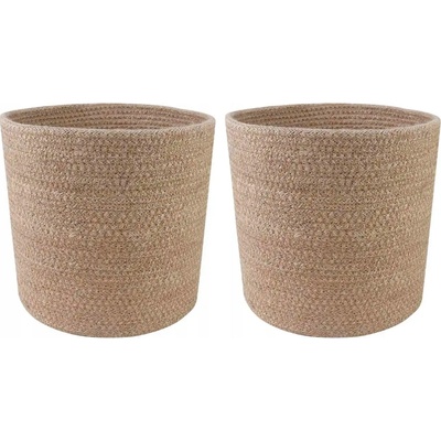 VidaXL Květináč fibre stone hnědý 21 x 21 x 21 cm