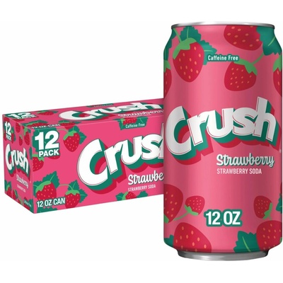 Crush sycená limonáda s příchutí jahody 12 x 355 ml