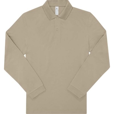 B&C MY POLO 180 LSL Pánská polokošile s dlouhým rukávem písková