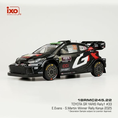 Toyota GR Yaris Rally1 Safari Rallye Kenia 2025 33 Evans Martin IXO 1:18