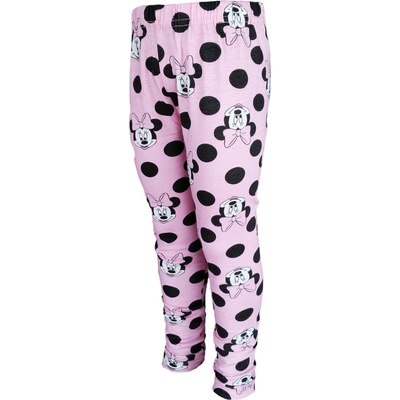 Eplusm Dívčí legíny Minnie s černými puntíky růžové