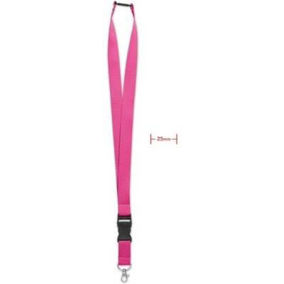 Snúrka na krk s bezpečnostnou sponou fuchsia P210.543 25 mm