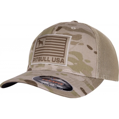 PitBull West Coast MESH full cap PITBULL USA pískové camo