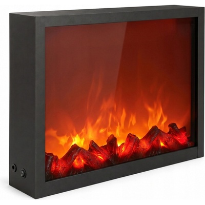 Twilux Stojanový krb kovový 10 x 41 x 35 cm bez topné funkce černý