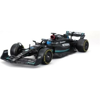 Bburago RACE F1 v dekorativním boxu Mercedes-AMG Petronas W14 E 2023) č. 63 George Russell 1:24