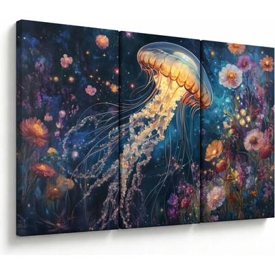Obraz - Magická medúza, třídílný 120x80 cm