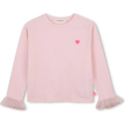Billieblush triko s dlouhým rukávem a volánky světle růžové