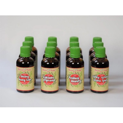 Bylinné kapky Pavlovy bylinné kapky Netopýr max kompletní sada tinktur Buhnerův protokol (tinktura) 12 x 50 ml 50 ml