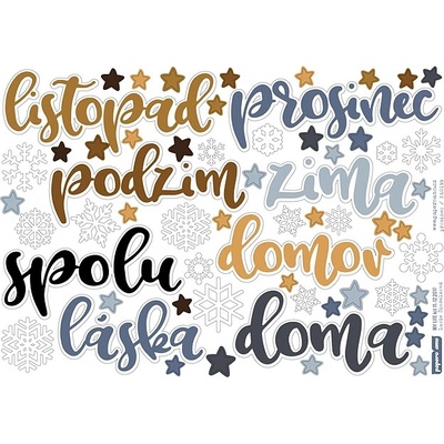 PAPERO AMO ♥ Papírové výseky - TEPLO DOMOVA / Nápisy – Hledejceny.cz