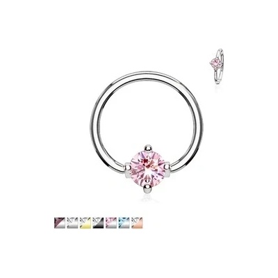 Piercingate Piercing kroužek s kamínkem PKR00109