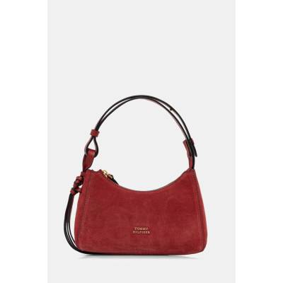 Tommy Hilfiger kabelka typu shopper dámska semišová AW0AW18823 červená