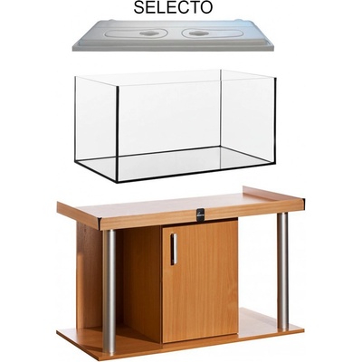 Diversa Comfort 120 rovný akváriový komplet čierny LED plastový kryt šedý 240 l
