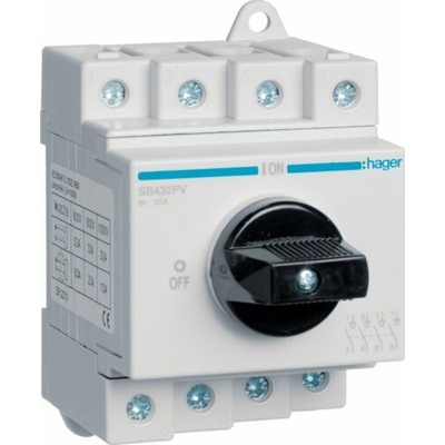 Hager Modulární odpínač PV 4P 32A 1000V DC SB432PV