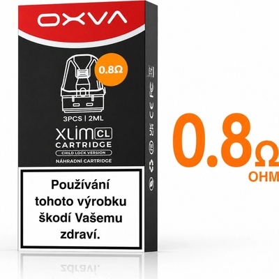 OXVA Xlim CL Pod Top Fill cartridge 0,8 ohm 3 ml 3 ks – Hledejceny.cz
